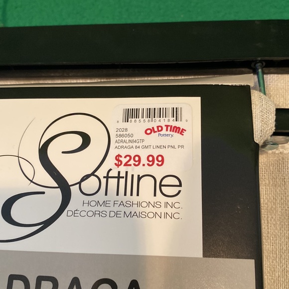 New Cream Set of 2 Top Panels Curtains Adraga Softline - Picture 4 of 4